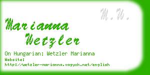 marianna wetzler business card